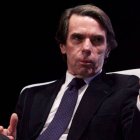 El expresidente del Gobierno de España, José María Aznar, en el foro 'España a debate' celebrado en Tomares (Sevilla).