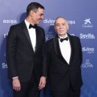 El presidente del Gobierno, Pedro Sánchez, y el presidente de la Academia del Cine, Fernando Méndez-Leite en los Goya 2023.