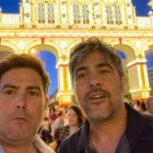 Los hermanos David y José Manuel Muñoz, Estopa, en la Feria de Abril de Sevilla.