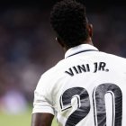 Vinicius, durante un partido con el Real Madrid.