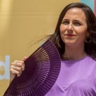 Ione Belarra, este jueves en un mitin de la campaña del 28-M.