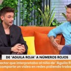 El actor Guillermo Campra durante su visita a 'Mañaneros' de TVE con Jaime Cantizano.