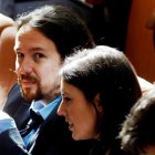 Iglesias, Montero y Errejón, en la Asamblea de Madrid (EP)