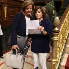 La vicepresidenta y la ministra de Empleo, el pasado mes de mayo