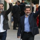 Los Jordis, en la Audiencia Nacional, horas antes de ser enviados a prisión