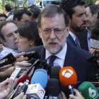 Rajoy, el 10 de julio, a las puertas de Génova, sede del PP