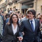 Puigdemont y su esposa, antes de fugarse a Bruselas