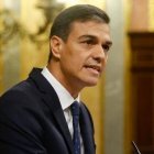 Pedro Sánchez, este miércoles en el Congreso de los Diputados.