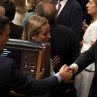 Pedro Sánchez y Oriol Junqueras en el Congreso.