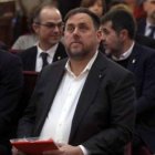 Oriol Junqueras, en el banquillo del Tribunal Supremo.