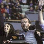 Iglesias, con Echenique, Montero y Mayoral en Vistalegre II