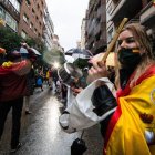 Manifestantes en el Barrio de Salamanca