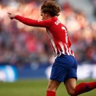 Griezmann, celebrando un gol con la camiseta del Atlético de Madrid.