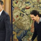 Pablo Iglesias, en una audiencia con Felipe VI