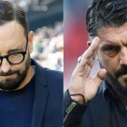 Jose Bordalás, a la izquierda, actual entrenador del Valencia, y Gennaro Gattuso, a la derecha, apuesta de Peter Lim.