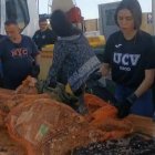 Ruedas, plástico y cristal, los pescadores de Calpe sacan la basura del mar