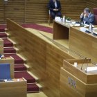 Ximo Puig, expresident de la Generalitat, durante su discurso en el pleno de investidura de Les Corts - CORTS VALENCIANES