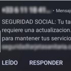 SMS fraudulento sobre la tarjeta sanitaria