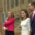 La Infanta Elena, la Reina Letizia y el Rey Felipe, en una imagen de archivo.