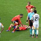 Pedri sufrió este viernes un esguince de rodilla en el España-Alemania de la Eurocopa.