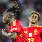 Nico Williams y Lamine Yamal, en un partido de la Eurocopa.