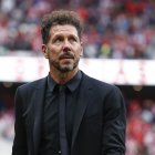 El Cholo Simeone, antes de un partido del Atlético.