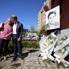 Alberto Núñez Feijóo y Mari Mar Blanco, en el homenaje tributado a Miguel Ángel Blanco en Ermua.