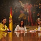 Las senadoras del PP Pilar Rojo y Rocío Divar, con Rosa María Payá, hija del disidente fallecido Oswaldo Payá.