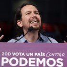 Pablo Iglesias durante un mitin.