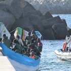 Llegada de un cayuco a Canarias.