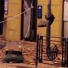 Foto de los desperfectos en una calle de Melilla. Foto: vía Twitter @belibosch