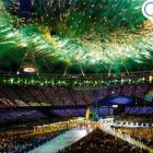 El estadio de Maracaná preparado para la inauguración.