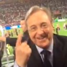 El presidente del Real Madrid sacó su vena humorística para responder con sorna a los ataques.