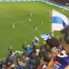 La acción fue denunciada por la afición albiazul.