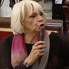 La concejal gaditana del PP Teófila Martínez durante su intervención.