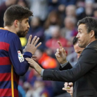 Gerard Piqué y Luis Enrique la pasada temporada (EFE)