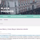 Uno de los mensajes colgados en el foro Plaza Podemos.