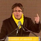 Puigdemont, en la manifestación independentista de Bruselas