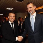 Macron y el Rey, hace unas semanas en Davos