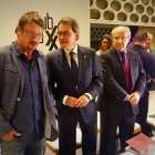 Artur Mas, entre Domenechs y Montilla, ayer en Madrid