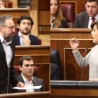 Girauta y la vicepresidenta, este miércoles en su tenso duelo en el Congreso.