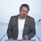 Xavier Domènech durante la rueda de prensa.