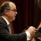 Jordi Turull, durante su discurso de investidura ante el Parlament.