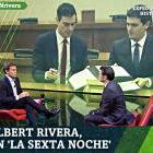 Albert Rivera, en su entrevista este sábado en 'La Sexta Noche'.