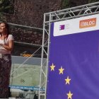 La vicepresidenta de la Diputación, Maria Josep Amigó, en el Aplec del Bloc del Puig, celebrado este domingo.