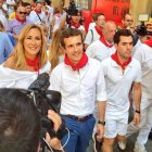 Pablo Casado siguió con sus declaraciones y con su paseo por Pamplona.