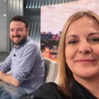 Un selfie de la propia Aguilar durante un programa en Telemadrid