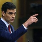 Pedro Sánchez, en una intervención en el Congreso.