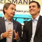 Sánchez, con Zapatero, a quien emula datos económicos en materia de confianza