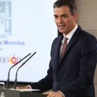 Sánchez durante la rueda de prensa.